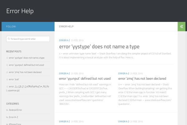 Hueman theme site design template sample