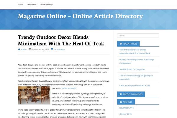 Discovery theme site design template sample