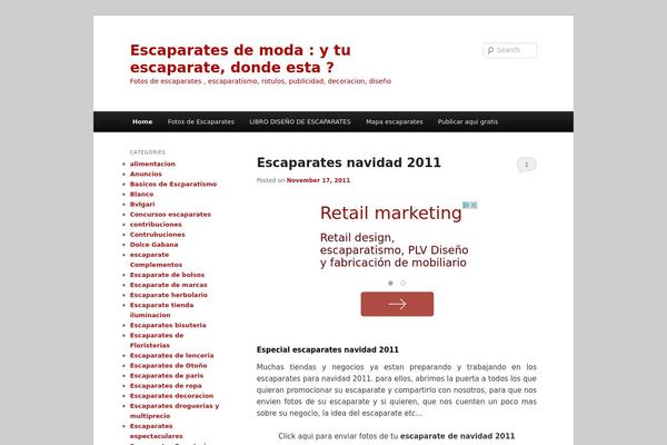 escaparatesdemoda.com site used Twenty Eleven