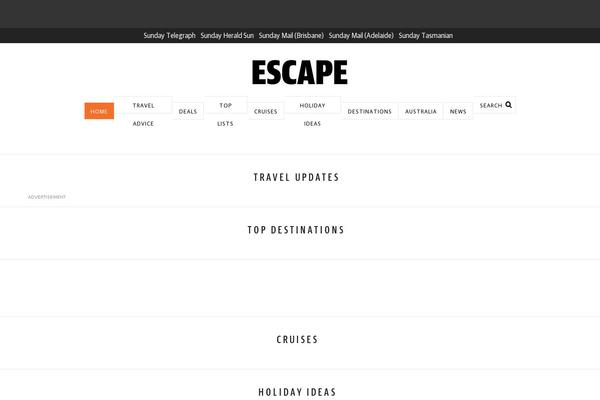 escape.com.au site used Newscorpau-news-dna
