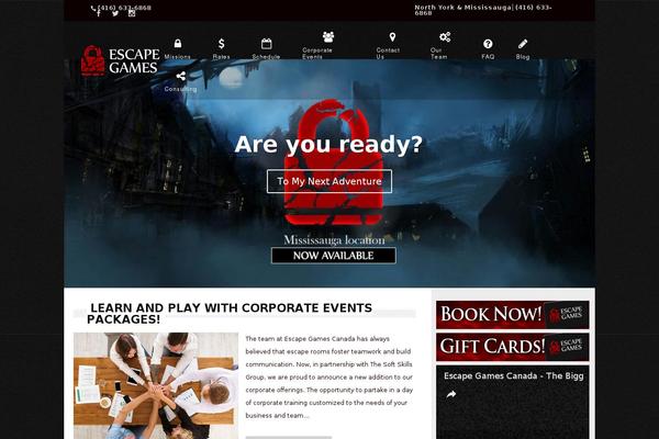 escapegames.ca site used Escape-games
