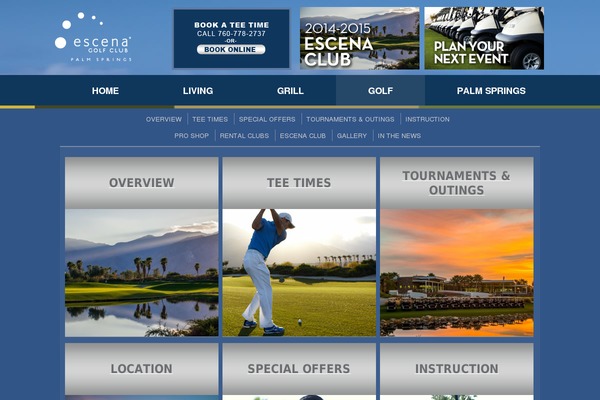 escenagolf.com site used Yootheme-escena