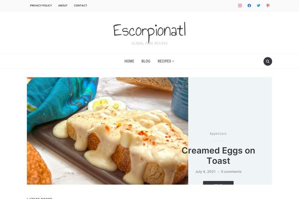 escorpionatl.com site used Foodica-theme