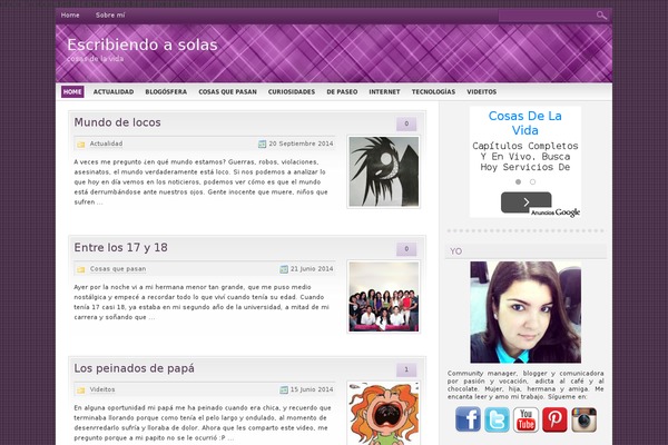 escribiendoasolas.com site used Usix