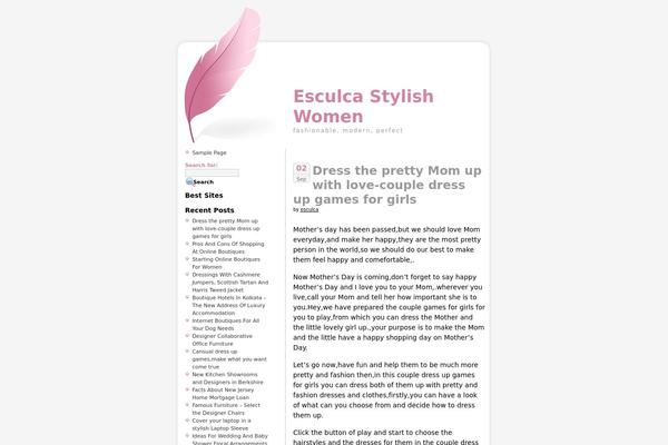 Tickled-pink theme site design template sample