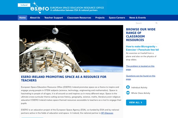 esero.ie site used Esero_theme