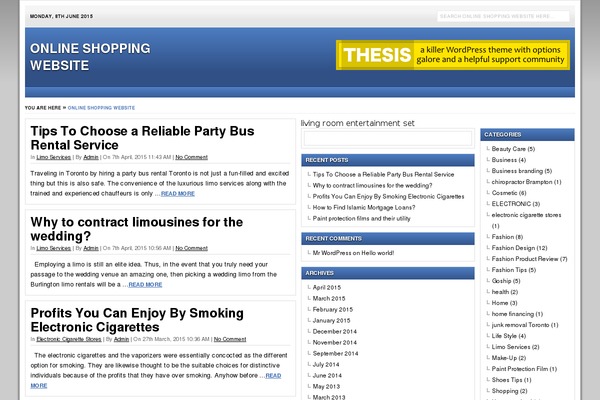 WordPress website example screenshot