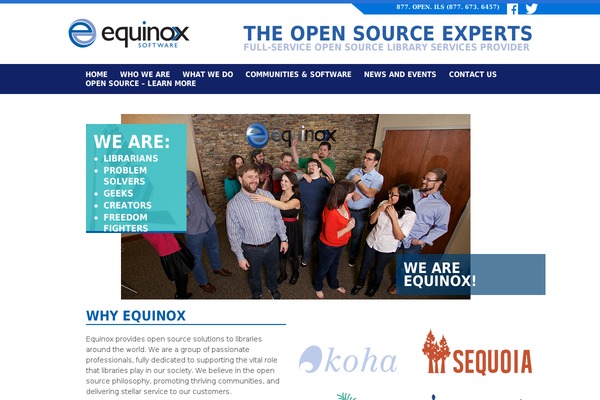 Equinox theme site design template sample