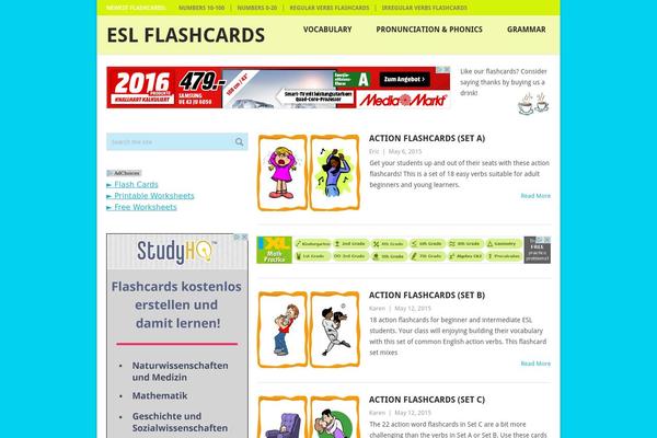 eslflashcards.com site used Flashcards-generatepress-child-theme