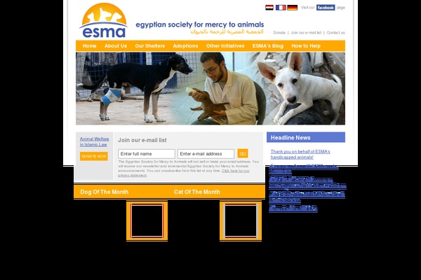 esmaegypt.org site used Esma