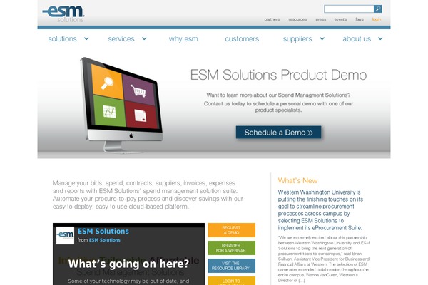 esmsolutions.com site used Esm