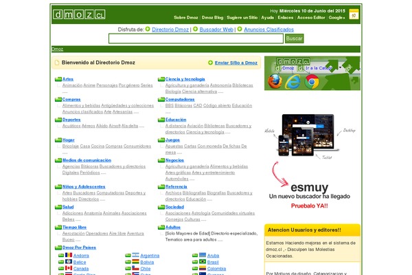 esmuy.net site used Dmoz