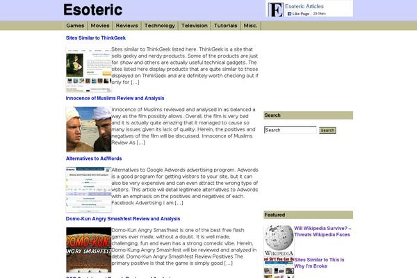 esotericarticles.com site used Esoteric-articles-theme