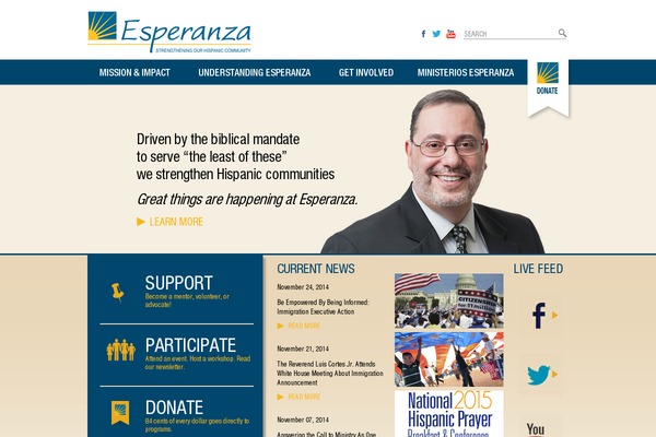 Esperanza theme site design template sample