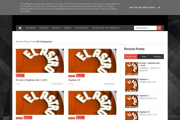 Caps theme site design template sample