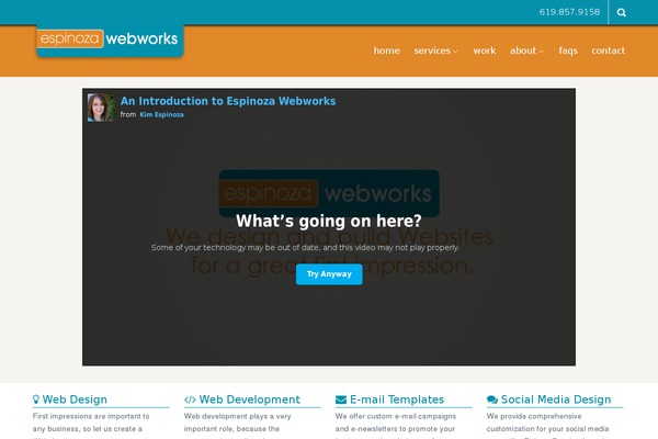 espinozawebworks.com site used Wpbootstrap
