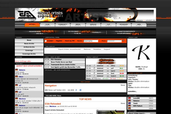 esport-artists.de site used Templaworld-v20