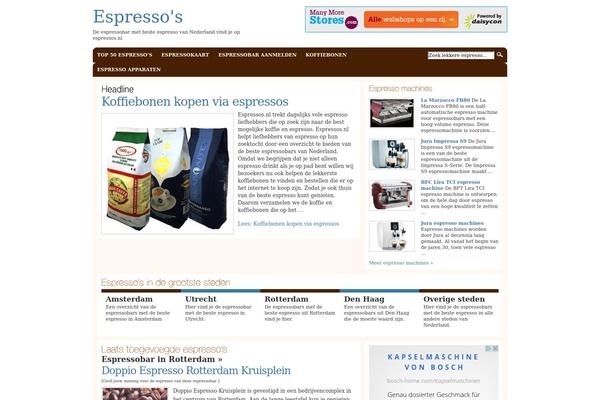 espressos.nl site used Architectonic-child