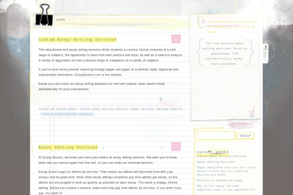 Paper theme site design template sample