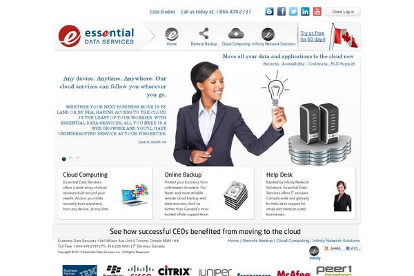 essentialdata.ca site used Infinitynetwork