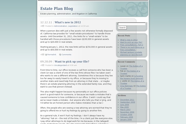 WordPress website example screenshot