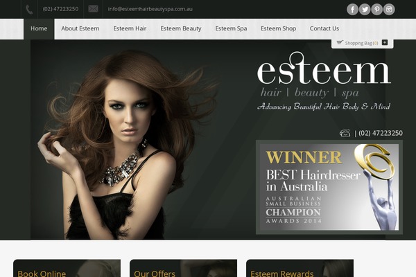 esteemhairbeautyspa.com.au site used Esteemhairandbeauty