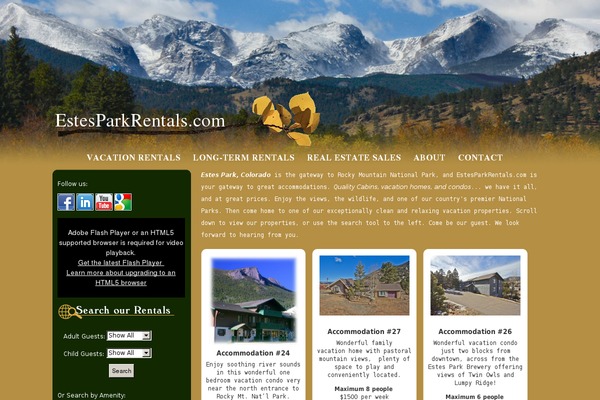 estesparkrentals.com site used Rentals