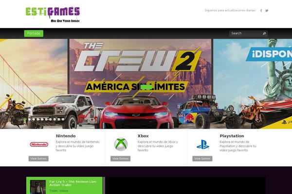 Gameszone theme site design template sample
