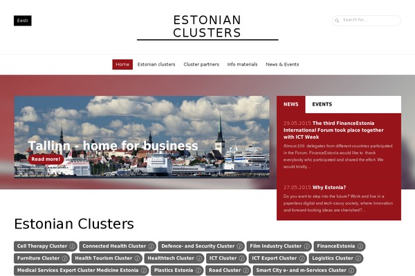 estonianclusters.ee site used Klastriveeb