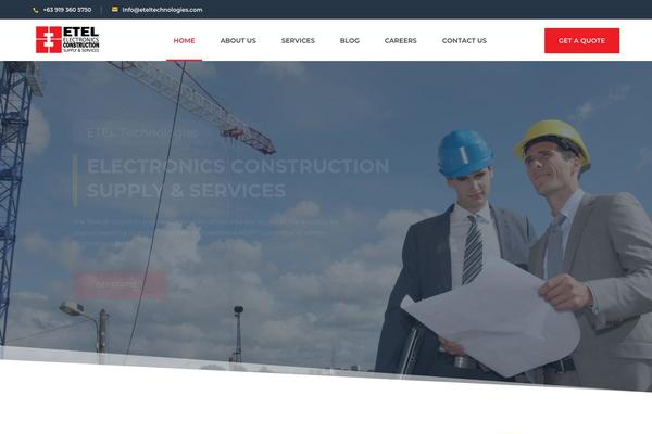 eteltechnologies.com site used Divi-construction