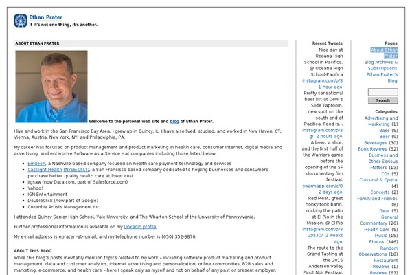 ethanprater.com site used plaintxtBlog