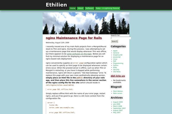 ethilien.net site used Greenforest