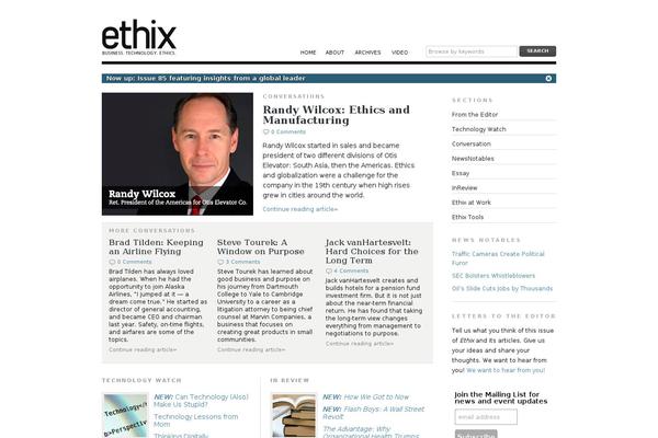 ethix.org site used Ethix