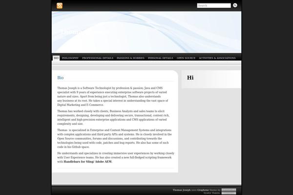 Graphene theme site design template sample