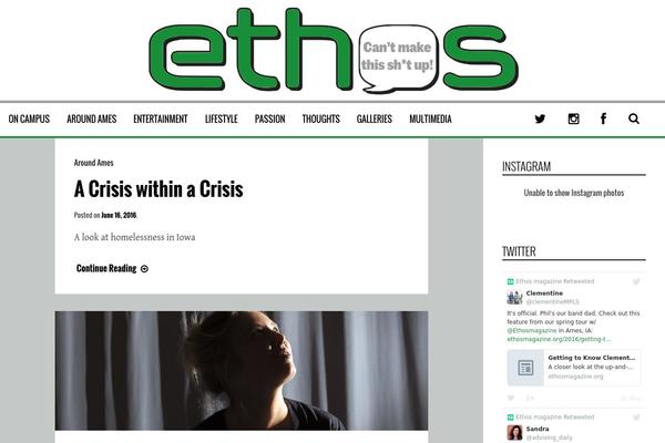 ethosmagazine.org site used Ethos