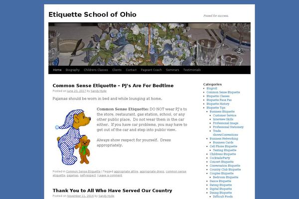 etiquetteschoolofohio.com site used Twenty Ten