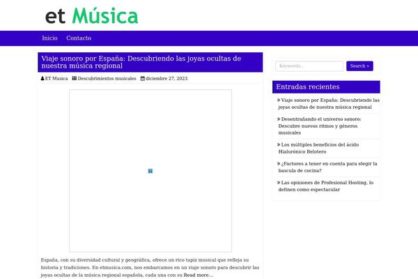 etmusica.com site used Business Blue