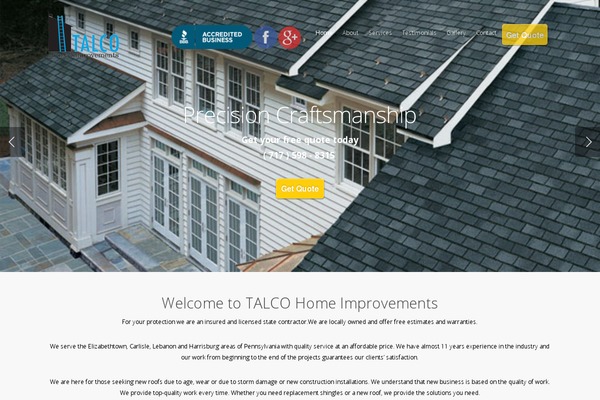 etownroofing.com site used Salient