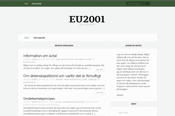 eu2001.se site used Retina-blog