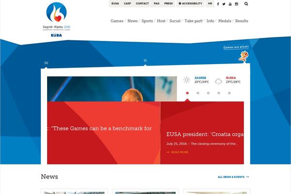 eug2016.com site used Univerzijada-theme