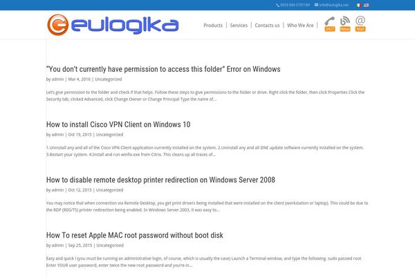 WordPress website example screenshot