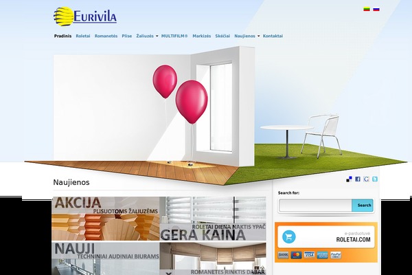 eurivila.lt site used Eurivila_website