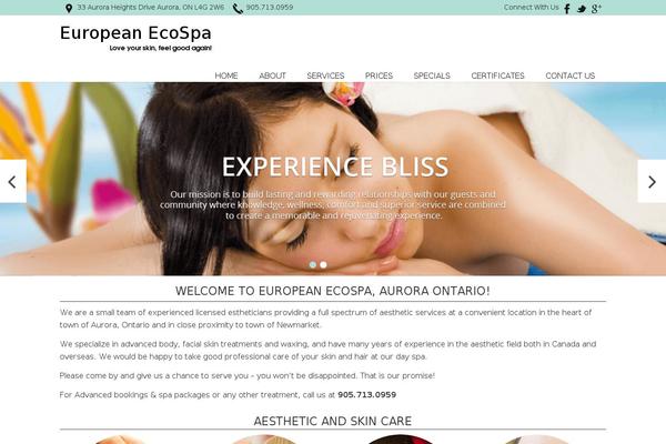 ecospa theme websites examples
