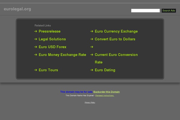 eurolegal.org site used Cave