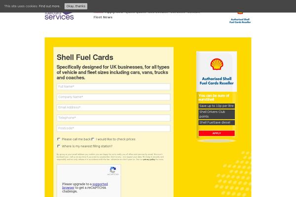 euroshellfuelcard.com site used Fuelcardservices