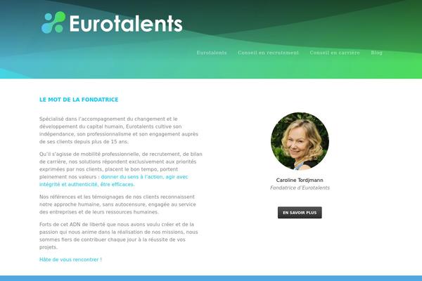 eurotalents.fr site used Eurotalents