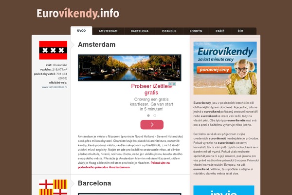 eurovikendy.info site used Sablona