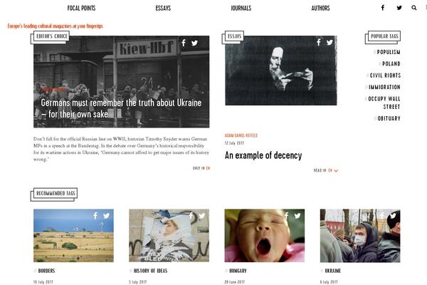 eurozine.com site used Eurozine-theme