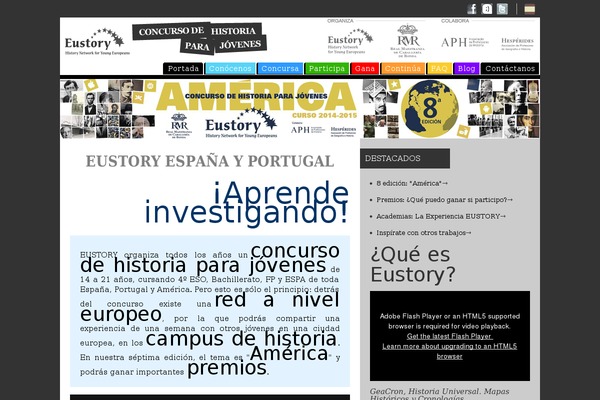 eustory.es site used Eutheme