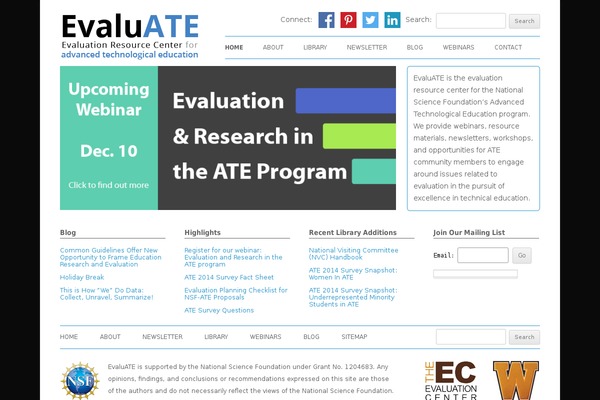 evalu-ate.org site used Evaluate